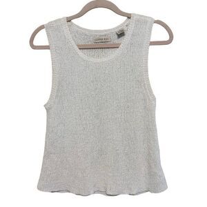VTG Copper Key Sleeveless Sweater Knit Tank Top Womens Small Beachy Coastal